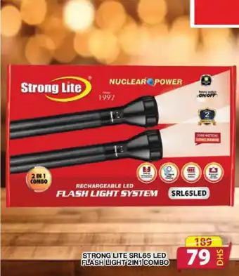Grand Hyper Market STRONG LITE SRL65 LED FLASH LIGHT 2IN1 COMBO offer
