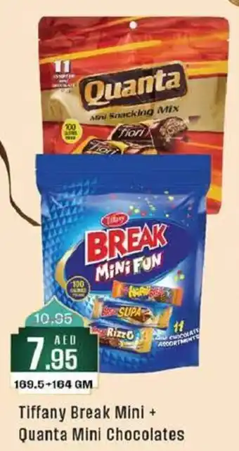 West Zone Supermarket Tiffany Break Mini + Quanta Mini Chocolates offer