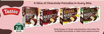 West Zone Supermarket Wide Range of Tastee Marshmallow Chocolate Pie offer