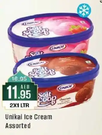 West Zone Supermarket Unikal Ice Cream Assorted 2X1 LTR offer