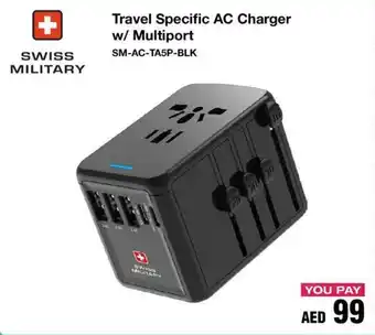 Jumbo Travel Specific AC Charger w Multiport SM AC TA5P BLK offer