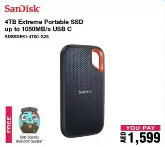 Jumbo 4TB Extreme Portable SSD up to 1050MB s USB C SDSSDE61 4T00 G25 offer