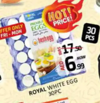 Al Madina Hypermarket ROYAL WHITE EGG 30PC offer