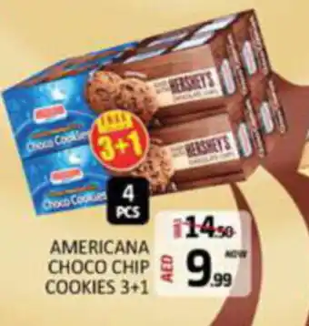 Al Madina Hypermarket AMERICANA CHOCO CHIP COOKIES 3+1 offer
