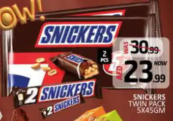 Al Madina Hypermarket SNICKERS TWIN PACK 5X45GM offer