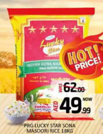 Al Madina Hypermarket PRG LUCKY STAR SONA MASOORI RICE 18KG offer