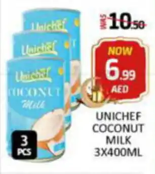 Al Madina Hypermarket UNICHEF COCONUT MILK 3X400ML offer