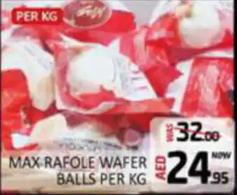 Al Madina Hypermarket MAX RAFOLE WAFER BALLS PER KG offer