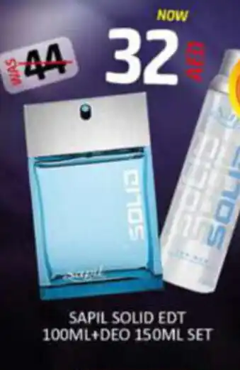 Al Madina Hypermarket SAPIL SOLID EDT 100ML+DEO 150ML SET offer