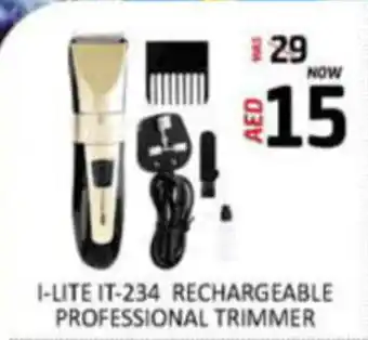Al Madina Hypermarket I LITE IT 234 RECHARGEABLE PROFESSIONAL TRIMMER offer
