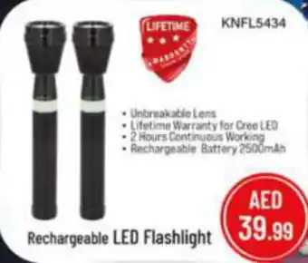 Al Madina Hypermarket Rechargeable LED Flashlight offer