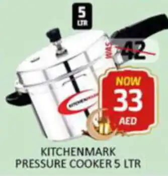 Al Madina Hypermarket KITCHENMARK PRESSURE COOKER 5 LTR offer