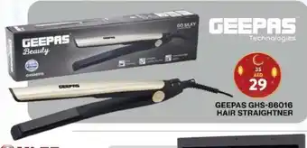 Grand Hyper Market GEEPAS GHS-86016 HAIR STRAIGHTNER offer
