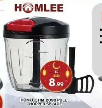 Grand Hyper Market HOMLEE HM-2098 PULL CHOPPER 5BLADE offer