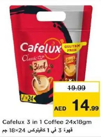 Nesto Cafelux 3 in 1 Coffee 24x18gm offer