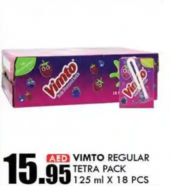KM Trading VIMTO REGULAR TETRA PACK 125 ml X 18 PCS offer