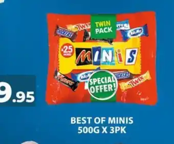 Lulu Hypermarket BEST OF MINIS 500G X 3PK offer
