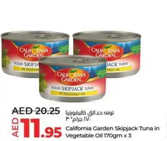 Lulu Hypermarket California Garden Skipjack Tuna in Vegetable Oil 170gm x 3 offer
