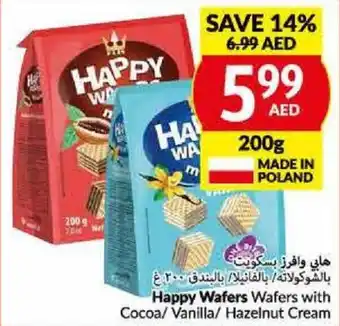 Viva Happy Wafers Wafers with Cocoa Vanilla Hazelnut Cream 200G offer