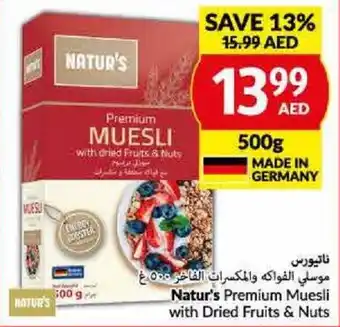 Viva Natur's Premium Muesli with Dried Fruits and Nuts 500G offer