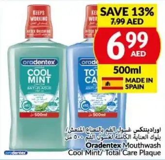 Viva Oradentex Mouthwash Cool Mint  Total Care Plaque 500ml offer