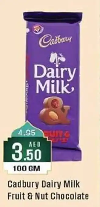 West Zone Supermarket Cadbury Dairy Milk Fruit and Nut Chocolate offer