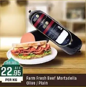 West Zone Supermarket Farm Fresh Beef Mortadella Olive Plain offer