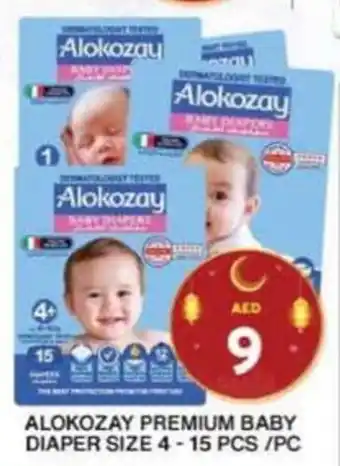 Grand Hyper Market ALOKOZAY PREMIUM BABY DIAPER SIZE 4-15 PCS/PC offer