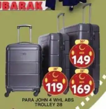 Grand Hyper Market PARA JOHN 4 WHL ABS TROLLEY 28 offer