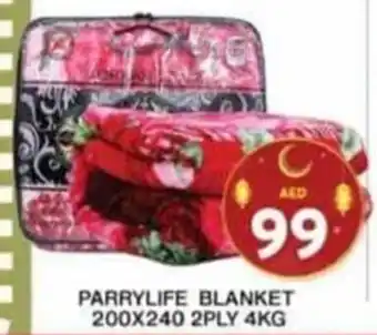 Grand Hyper Market PARRYLIFE BLANKET 200X240 2PLY 4KG offer