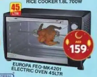 Grand Hyper Market EUROPA FEO-MK4201 ELECTRIC OVEN 45LTR offer