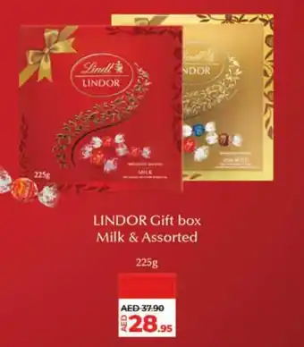 Lulu Hypermarket LINDOR Gift box Milk & Assorted 225 g offer