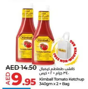 Lulu Hypermarket Kimball Tomato Ketchup 340gm x 2 + Bag offer