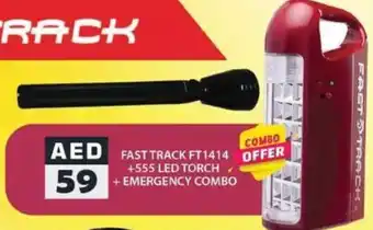 Grand Hyper Market FAST TRACK FT1414 +555 LED TORCH + EMERGENCY COMBO offer