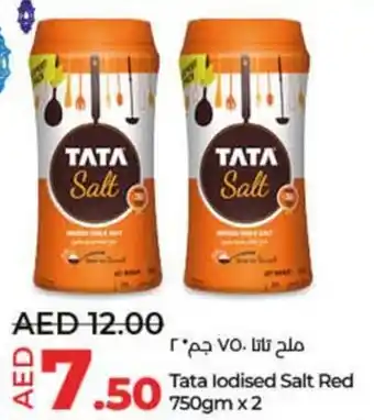 Lulu Hypermarket Tata lodised Salt Red 750gm x 2 offer