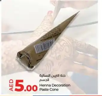 Lulu Hypermarket Henna Decoration Paste Cone offer