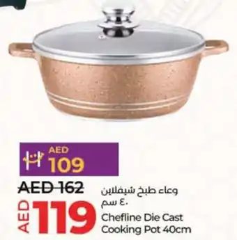 Lulu Hypermarket Chefline Die Cast Cooking Pot 40cm offer