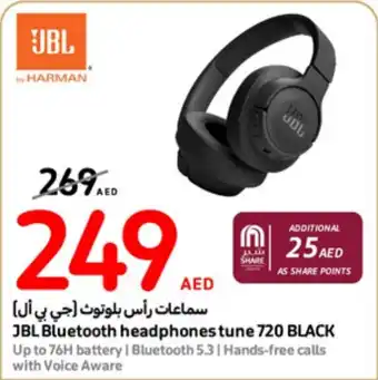 Carrefour JBL Bluetooth headphones tune 720 BLACK offer