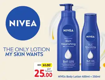 Union Coop NIVEA Body Lotion 400ml + 250ml offer