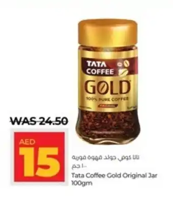 Lulu Hypermarket Tata Coffee Gold Original Jar 100gm offer