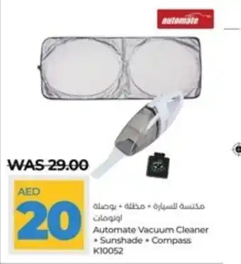 Lulu Hypermarket Automate Vacuum Cleaner + Sunshade + Compass K10052 offer