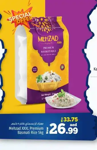 Kenz Hypermarket Mehzad XXXL Premium Basmati Rice 5kg offer