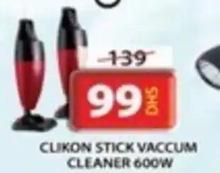 Grand Hyper Market CLIKON STICK VACCUM CLEANER 600W offer