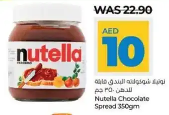 Lulu Hypermarket Nutella Chocolate Spread 350gm offer