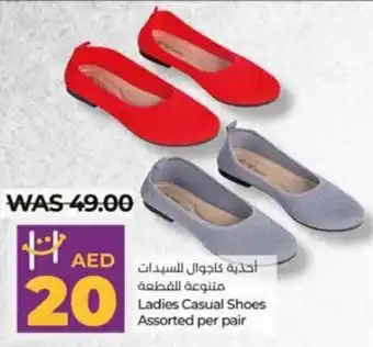 Lulu Hypermarket Ladies Casual Shoes Assorted per pair offer