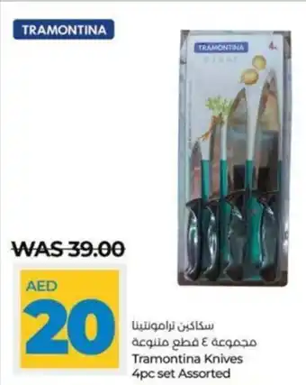 Lulu Hypermarket Tramontina Knives 4pc set Assorted offer