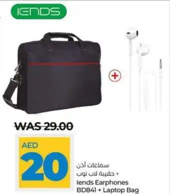 Lulu Hypermarket lends Earphones + Laptop Bag offer