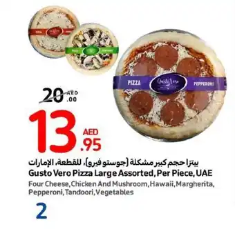 Carrefour Gusto Vero Pizza Large Assorted Per Piece offer