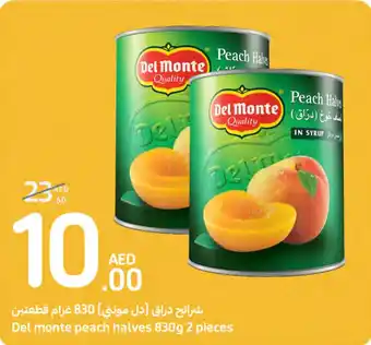 Carrefour Del monte peach halves 830g 2 pieces offer