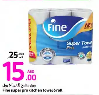 Carrefour Fine super pro kitchen towel 6 roll offer